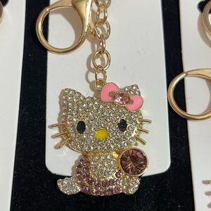 Hello Kitty Rhinestone Keychain / Purse Charm